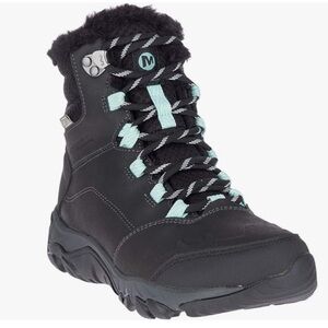 Merrell Thermo Fractal Mid Waterproof boots Black and Teal Details